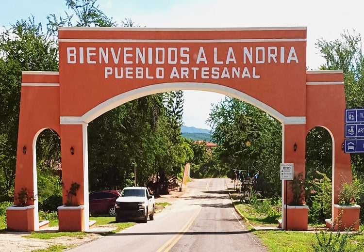 Main entrance La Noria Mexico 