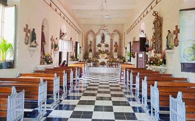 Inside Church at La Noria Mexico